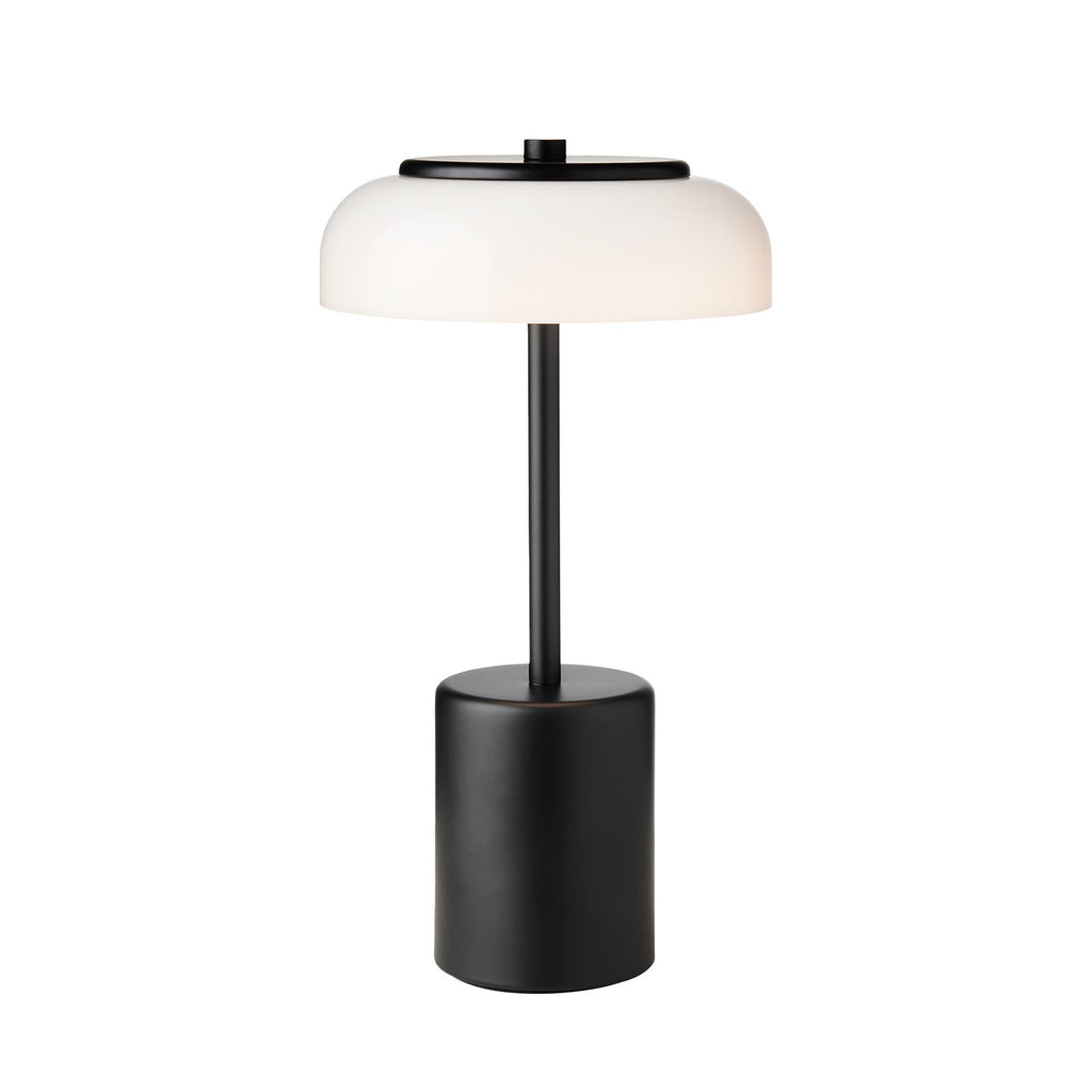 LED oppladbar bordlampe Blossi dimbar svart montert ute