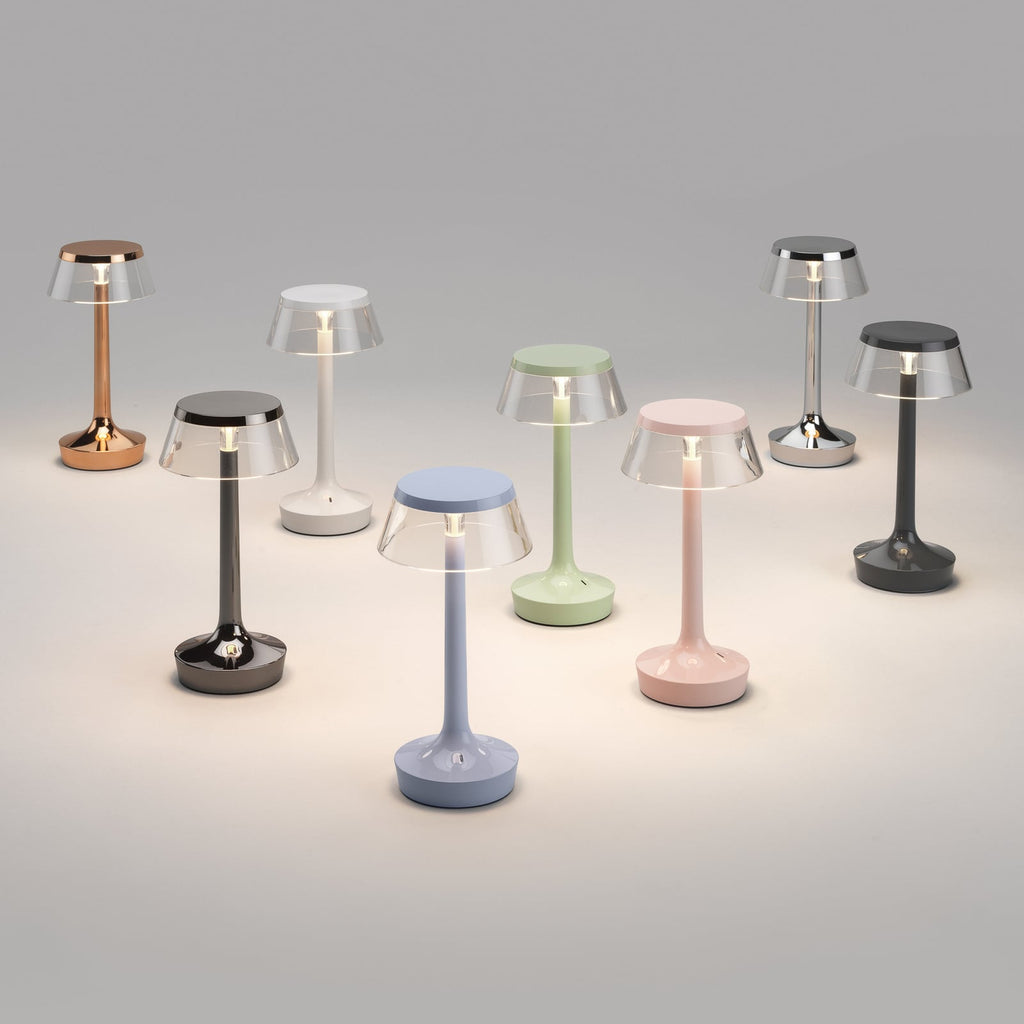 LED oppladbar bordlampe Bon Jour Unplugged dimbar montert i rom