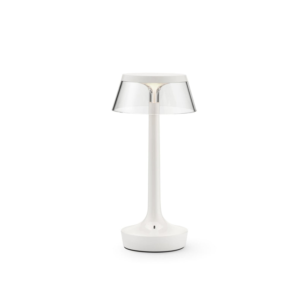 LED oppladbar bordlampe Bon Jour Unplugged hvit forfra