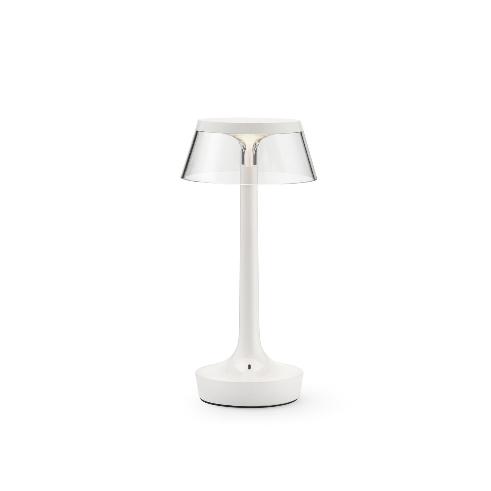 LED oppladbar bordlampe Bon Jour Unplugged hvit forfra