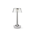 LED oppladbar bordlampe Bon Jour Unplugged krom forfra