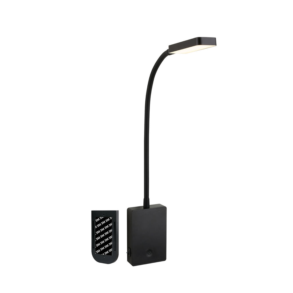 LED oppladbar bordlampe Cielo dimbar svart 56 cm montert på bord