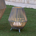 LED oppladbar bordlampe Conta taupe forfra