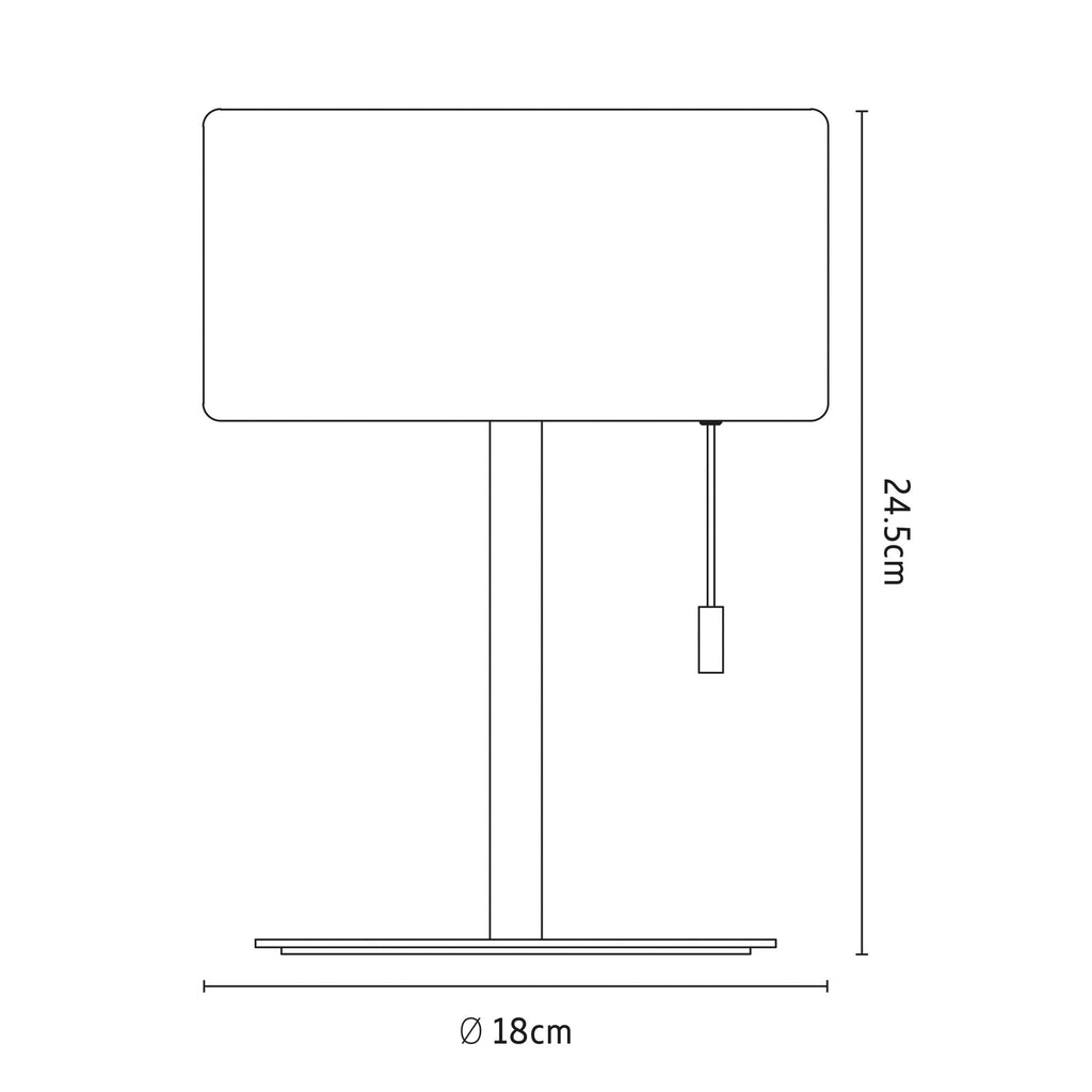 LED oppladbar bordlampe dimbar hvit RGB IP44 Ø18 cm Calex bakside