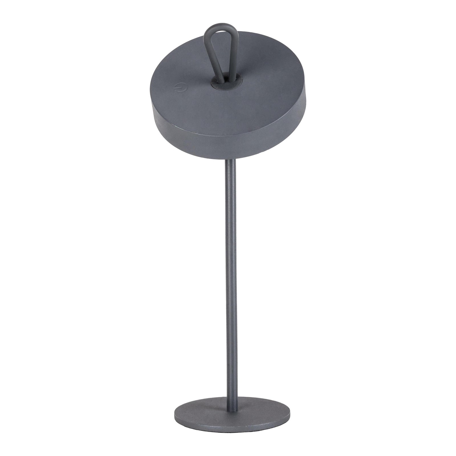 LED oppladbar bordlampe Ella magnetisk grå IP54 dimbar med USB-C ladekabel