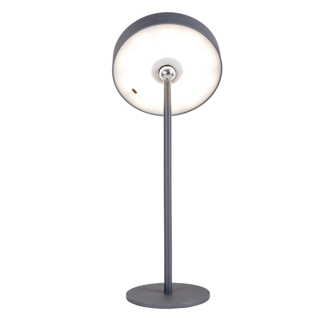 LED oppladbar bordlampe Ella magnetisk grå IP54 dimbar magnetisk feste