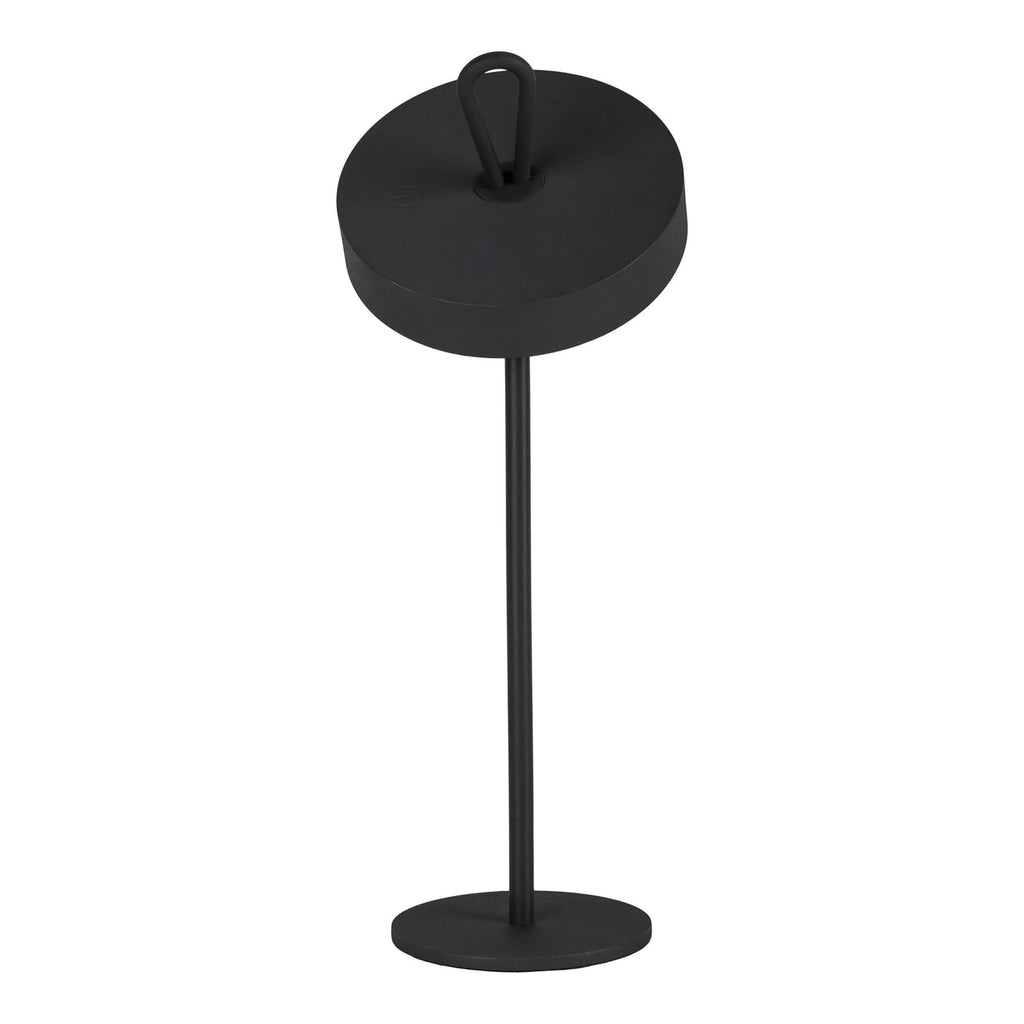 LED oppladbar bordlampe Ella magnetisk svart IP54 magnetisk avtakbar lampehode