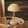 LED oppladbar bordlampe Ellen To-Go beige aluminium forfra