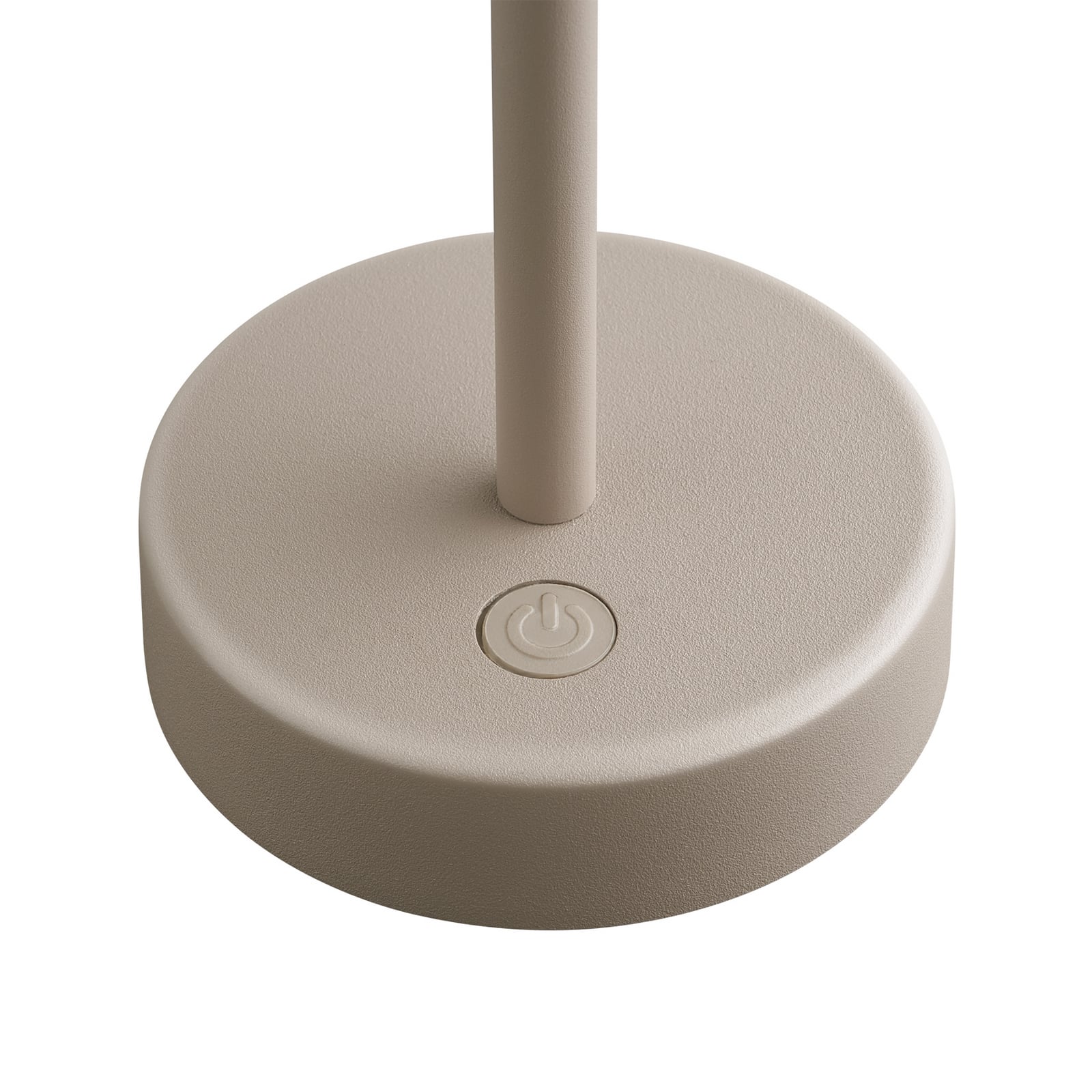 LED oppladbar bordlampe Ellen To-Go beige aluminium med ladestasjon