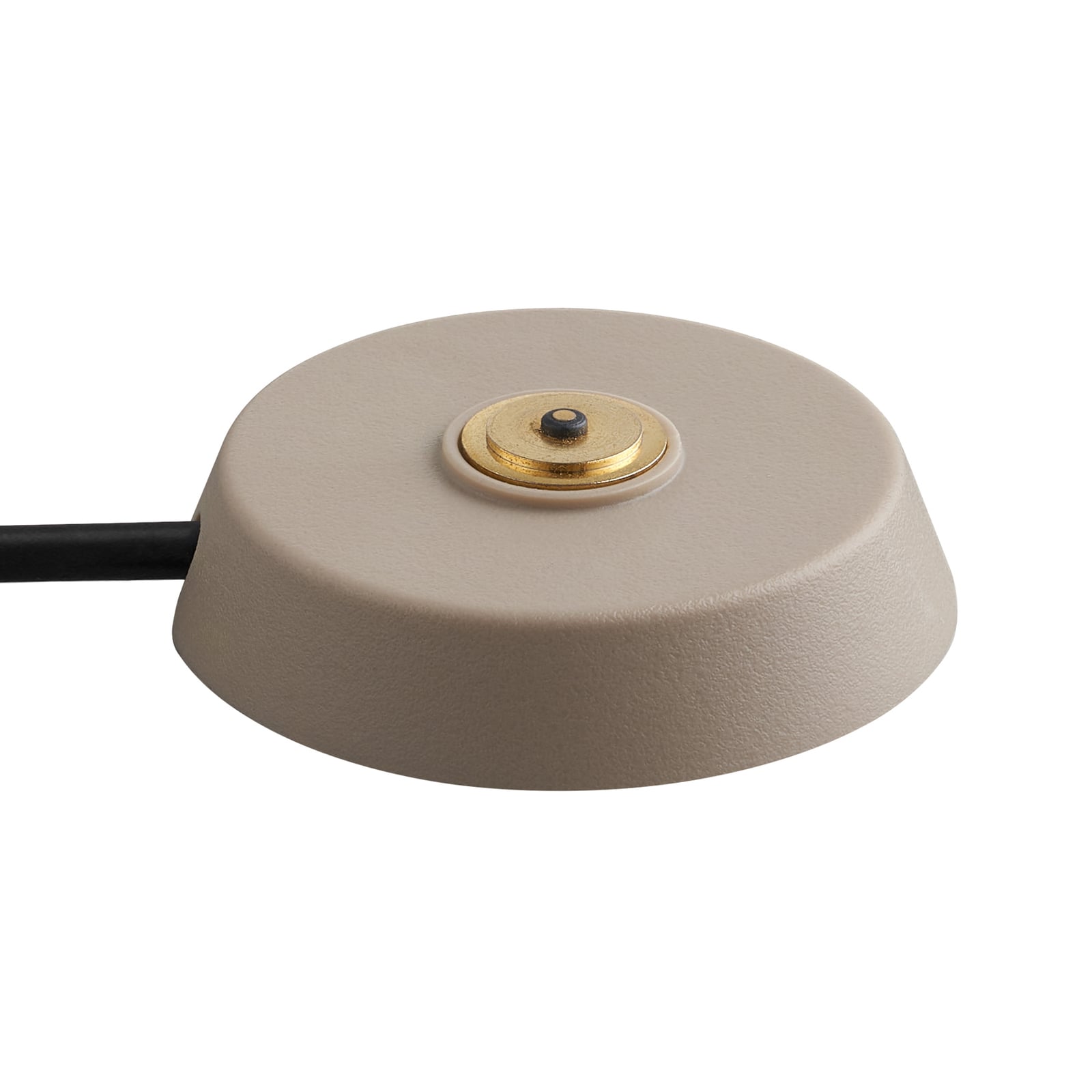 LED oppladbar bordlampe Ellen To-Go beige aluminium USB-ladekabel