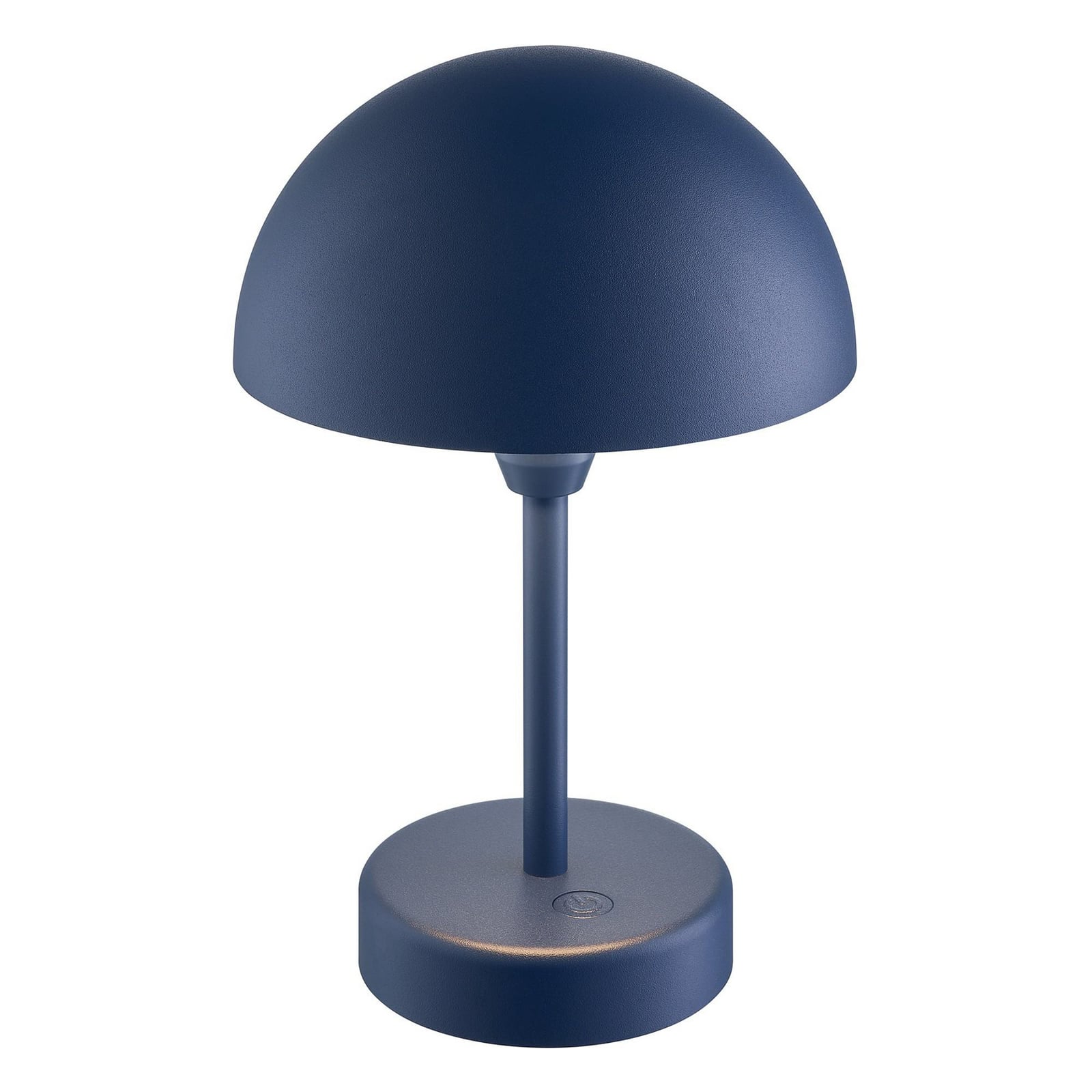 LED oppladbar bordlampe Ellen To-Go blå aluminium montert