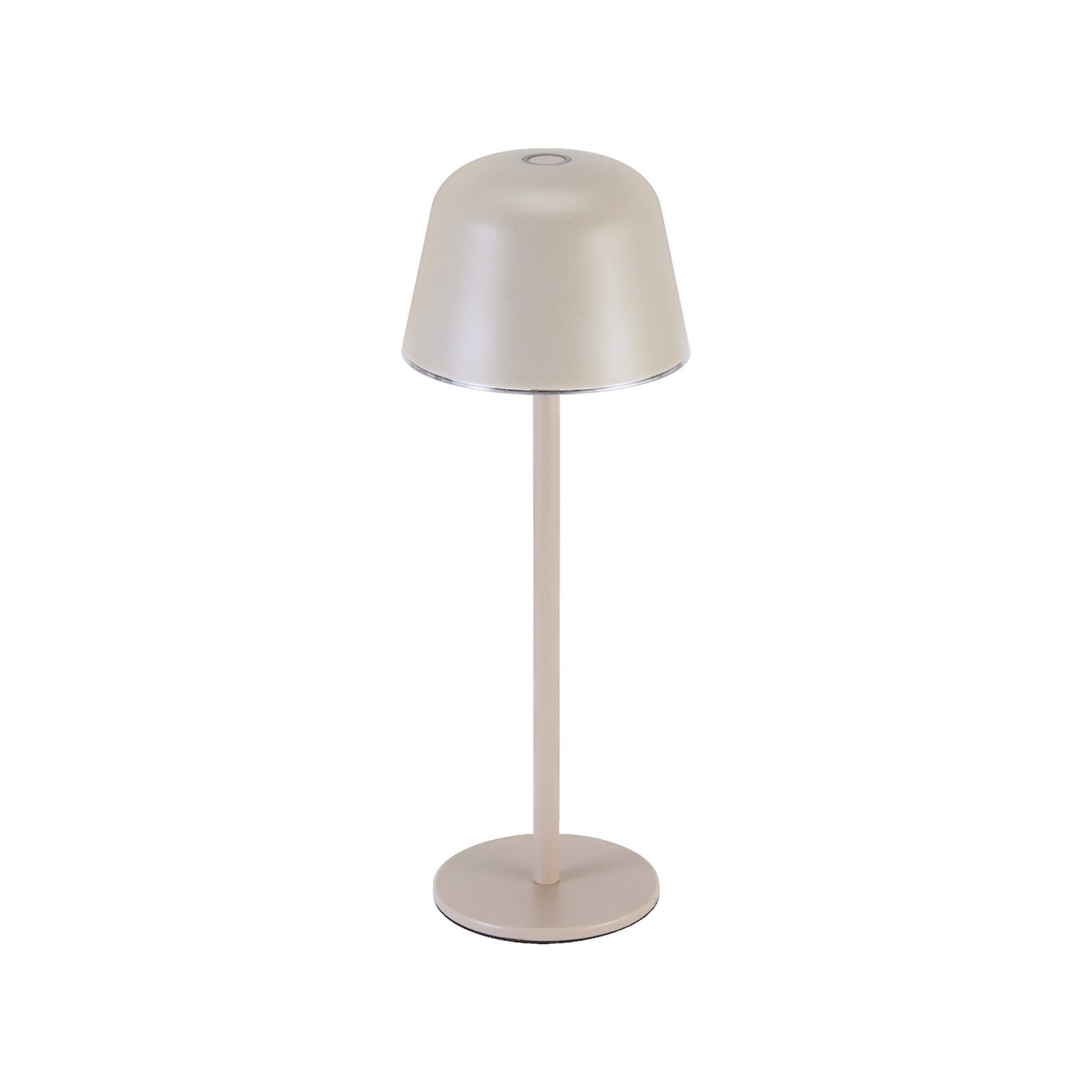 LED oppladbar bordlampe ENDURA STYLE beige CCT IP54 montert på bord