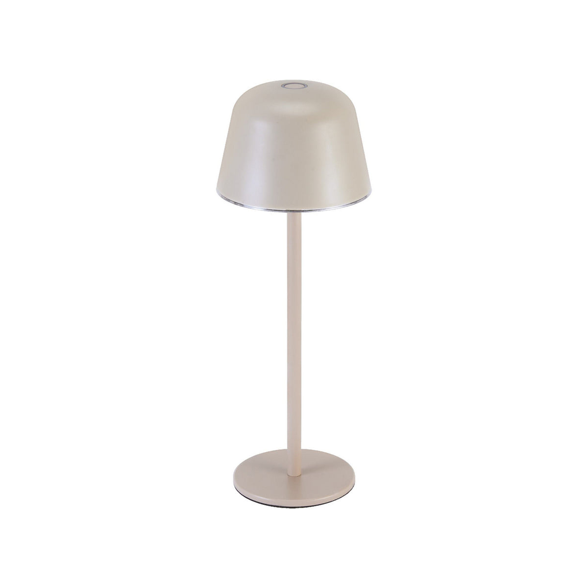 LED oppladbar bordlampe ENDURA STYLE beige CCT IP54 montert på bord