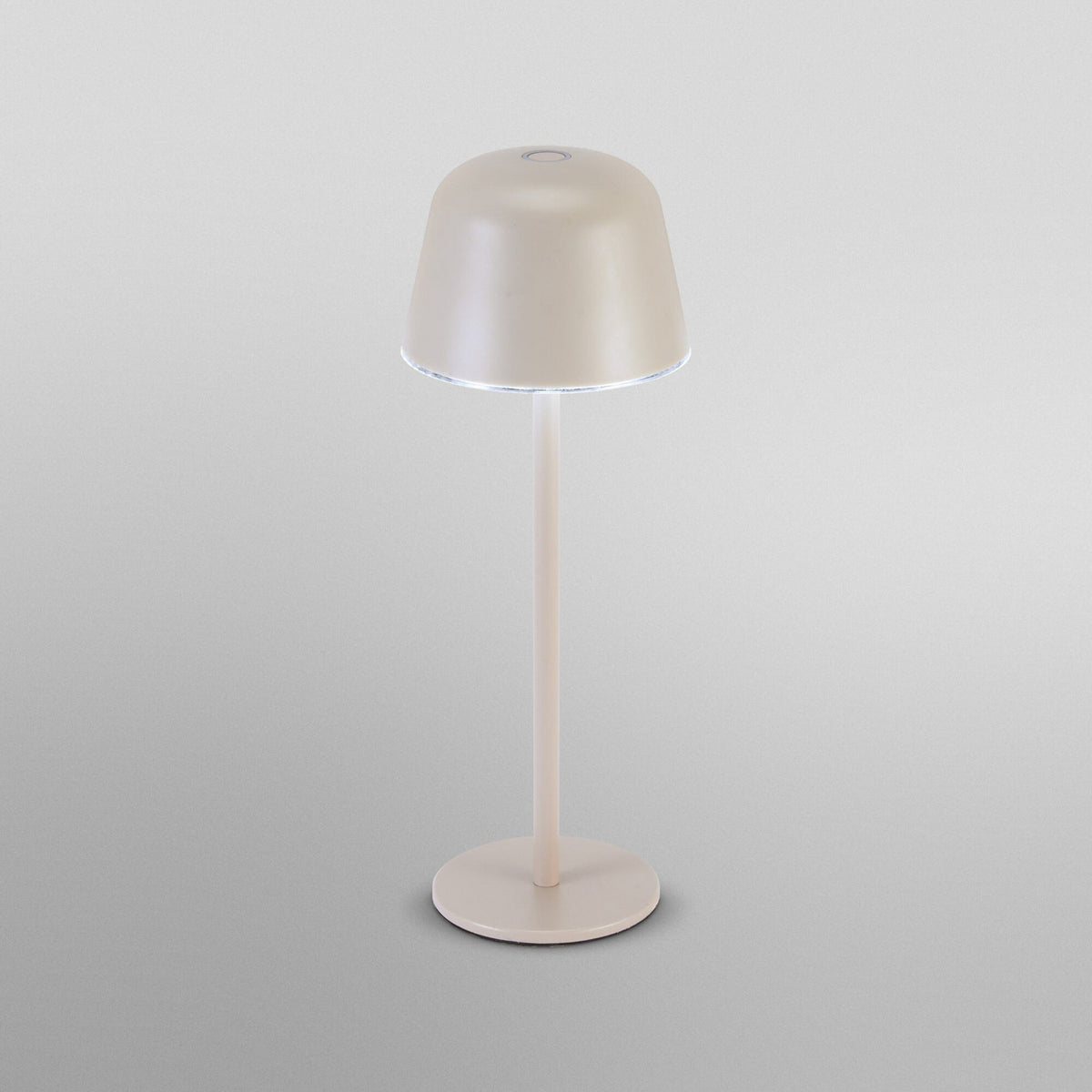 LED oppladbar bordlampe ENDURA STYLE beige CCT IP54 med USB-ladekabel