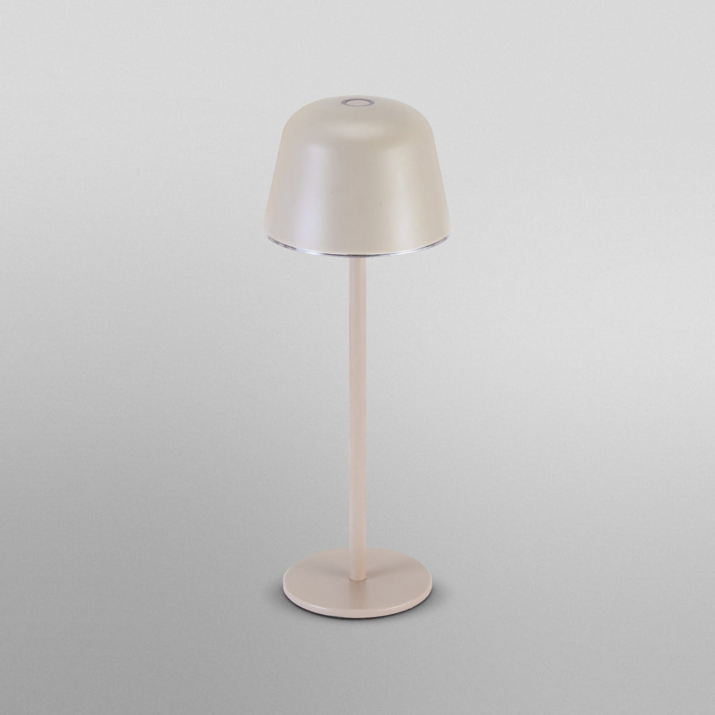LED oppladbar bordlampe ENDURA STYLE beige CCT IP54 lyser i mørket