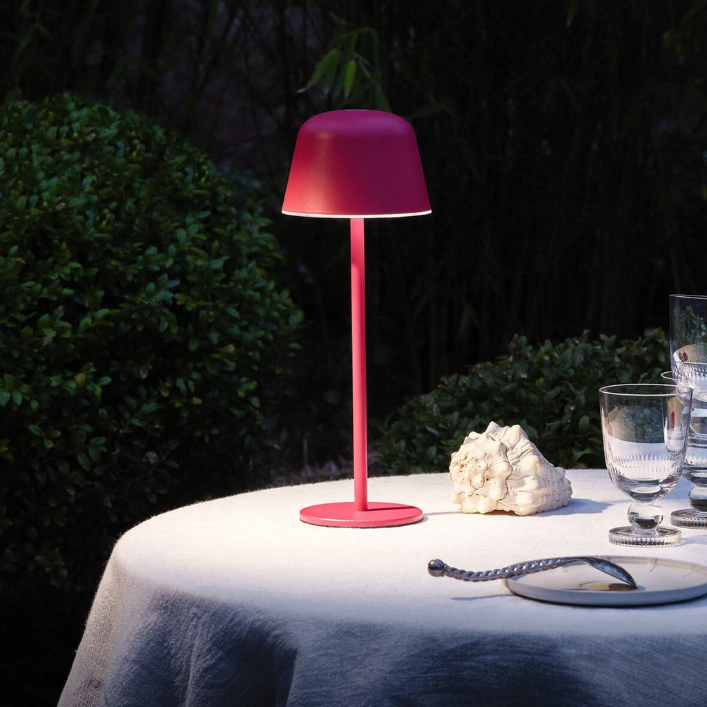 LED oppladbar bordlampe ENDURA STYLE magenta forfra