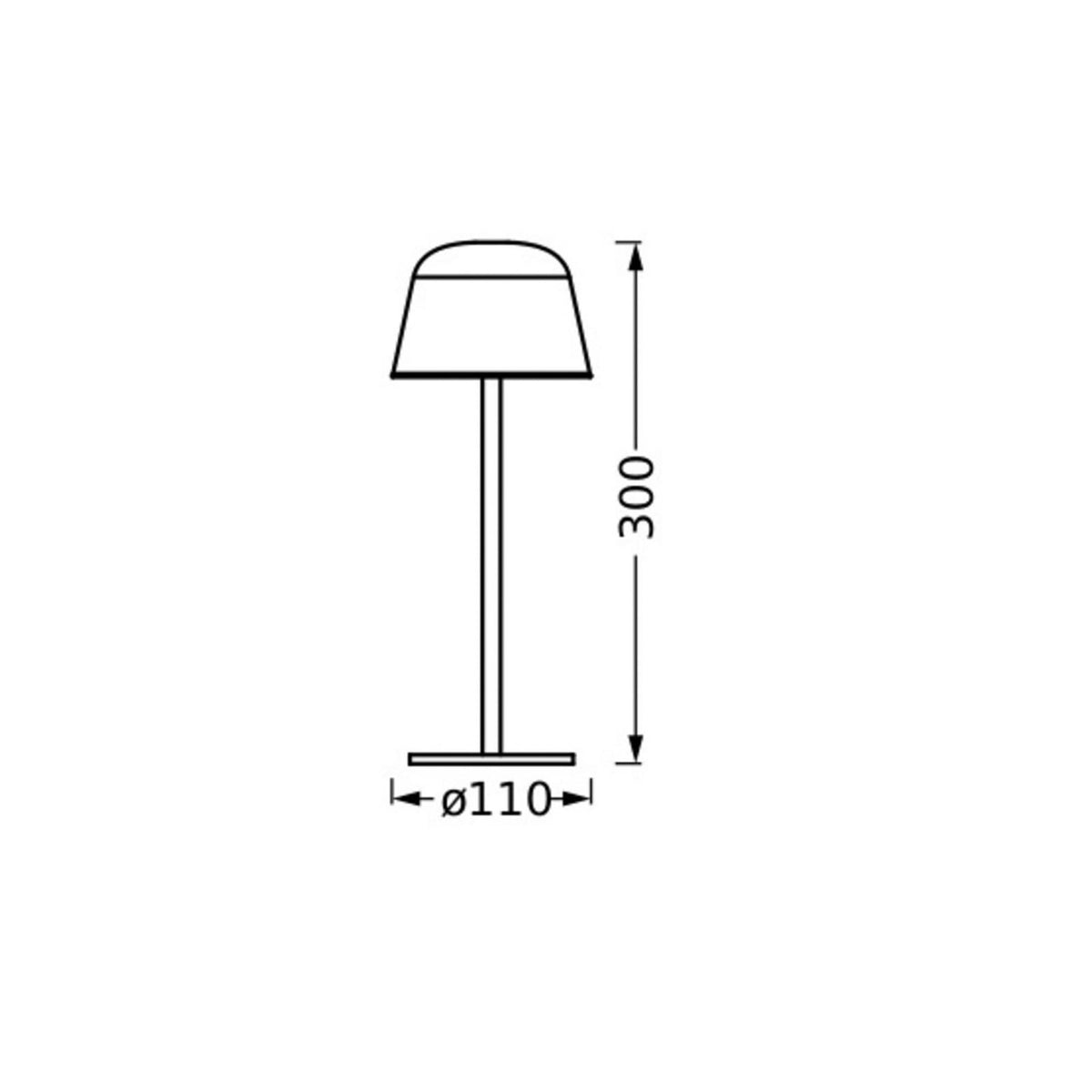 LED oppladbar bordlampe ENDURA STYLE magenta montert på bord