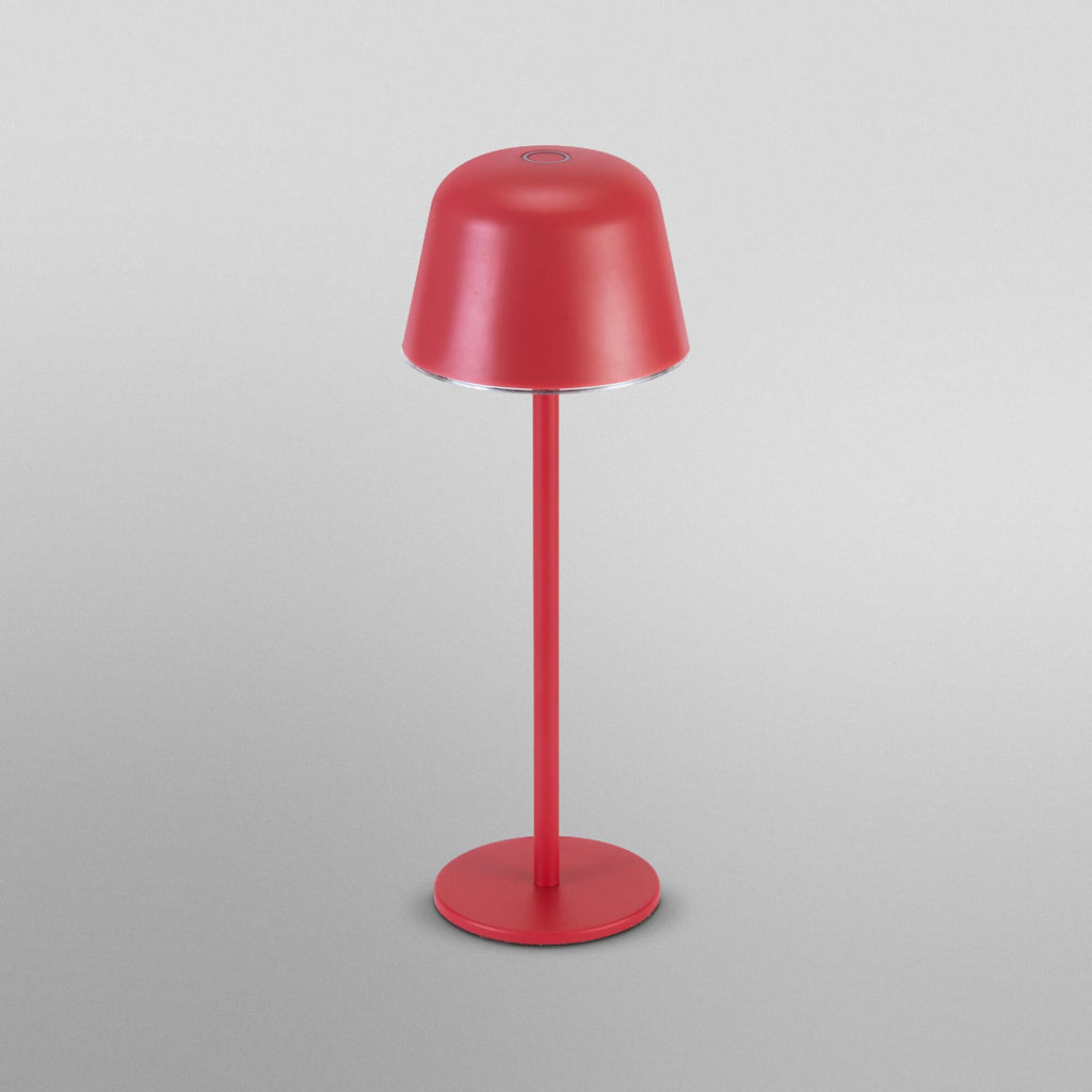 LED oppladbar bordlampe ENDURA STYLE magenta med USB-ladekabel