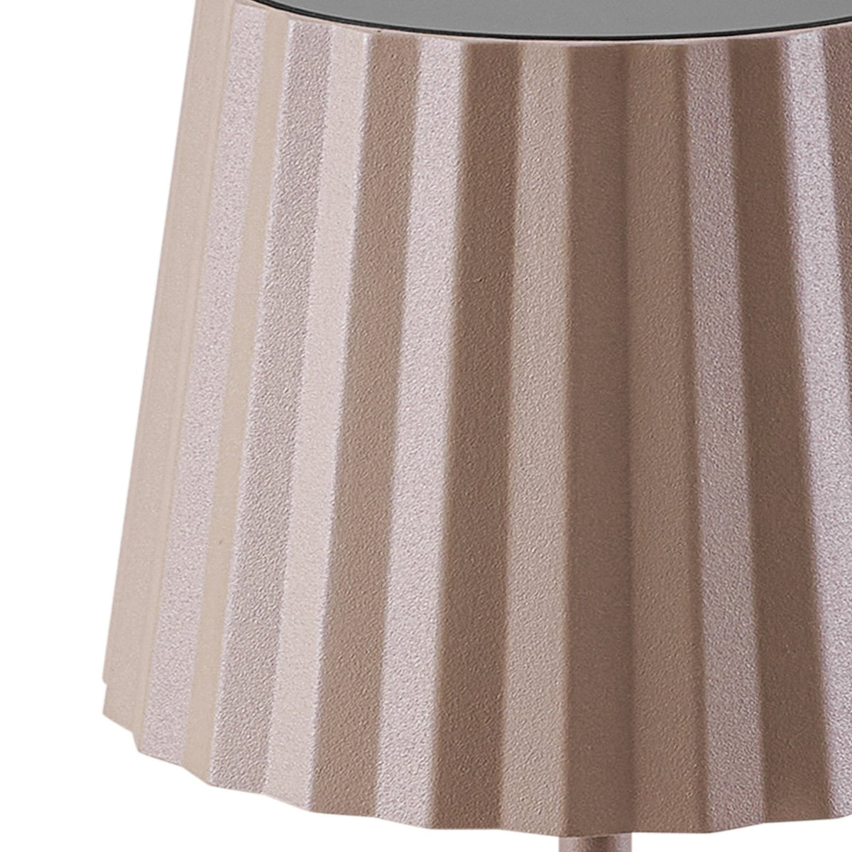 LED oppladbar bordlampe Esali dimbar beige IP65 Ø11 cm touch-dimmer