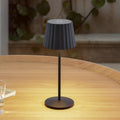 LED oppladbar bordlampe Esali dimbar svart IP65 Ø11 cm forfra
