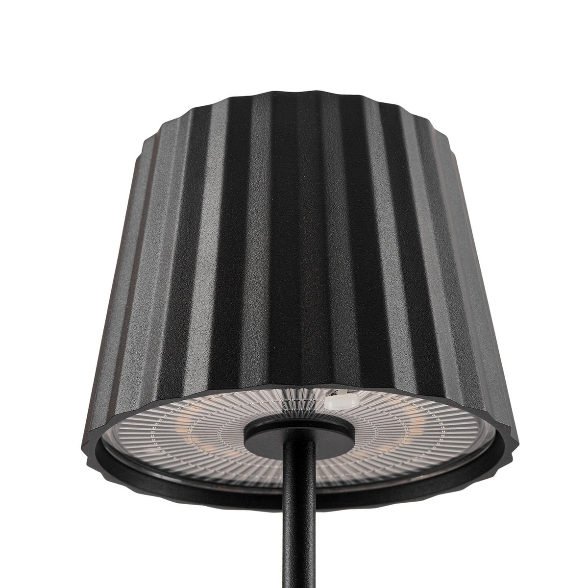 LED oppladbar bordlampe Esali dimbar svart IP65 Ø11 cm med USB-C lader