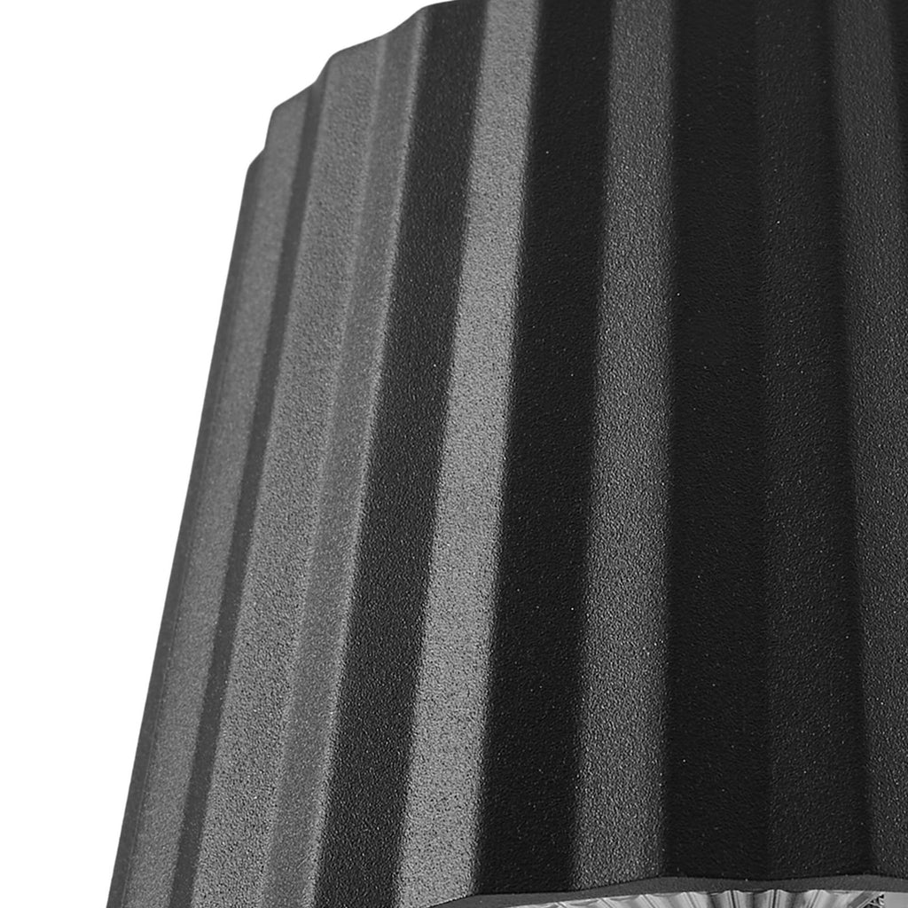LED oppladbar bordlampe Esali dimbar svart IP65 Ø11 cm sideprofil