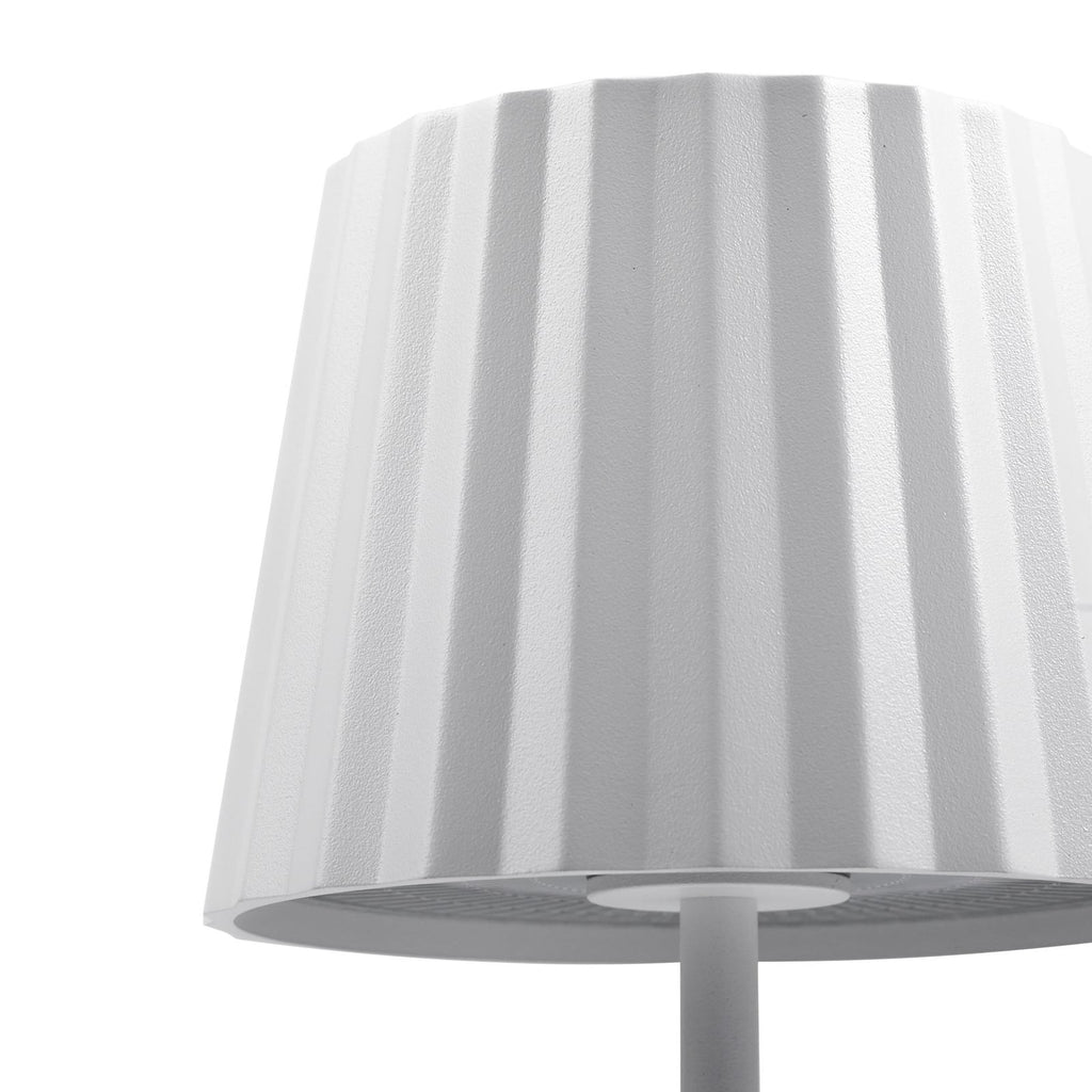 LED oppladbar bordlampe Esali hvit matt dimbar IP65 med USB-C-kabel
