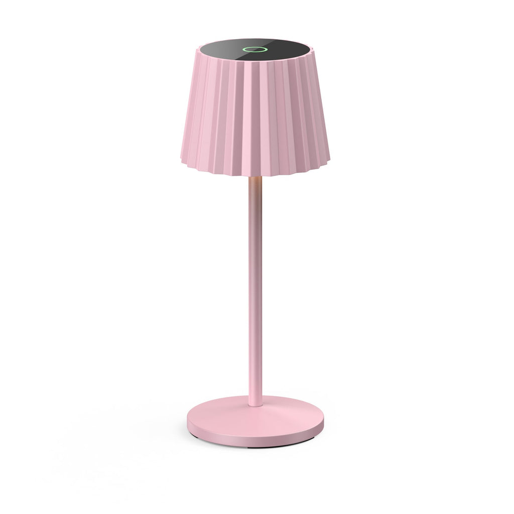 Detaljbilde av LED oppladbar bordlampe Esali rosa aluminium IP54 dimbar