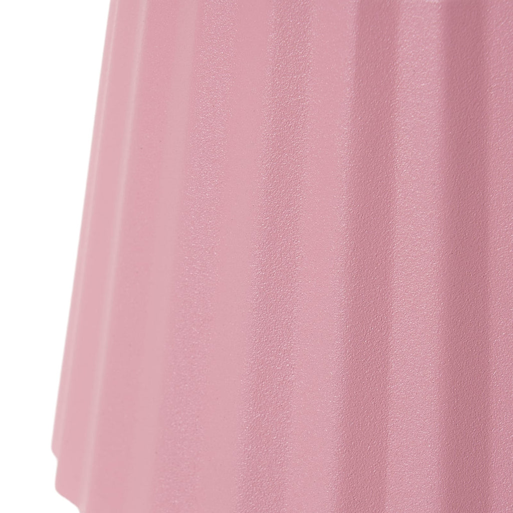LED oppladbar bordlampe Esali rosa aluminium IP54 dimbar med USB-C ladekabel