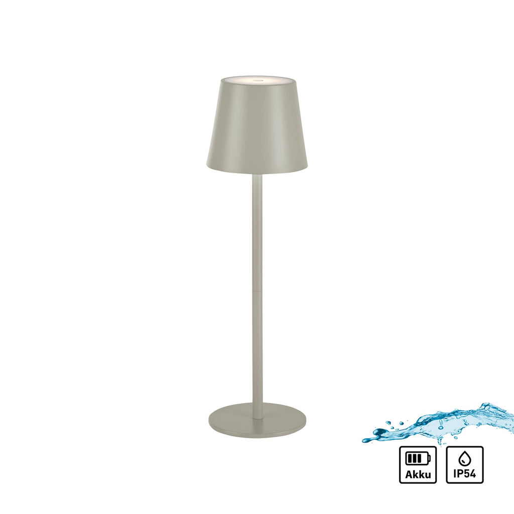 LED oppladbar bordlampe Euria dimbar justerbar høyde
