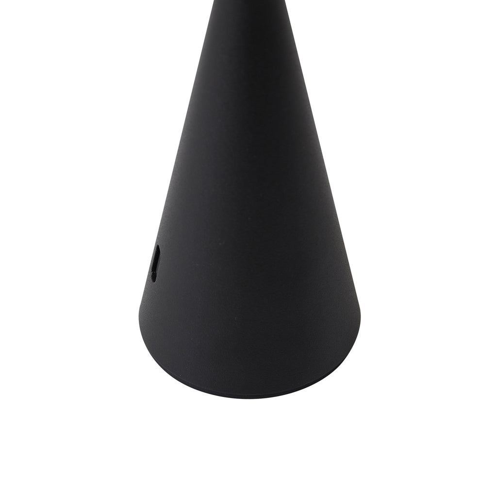 LED oppladbar bordlampe Evelen svart CCT dimbar IP54 med dimmer knapp