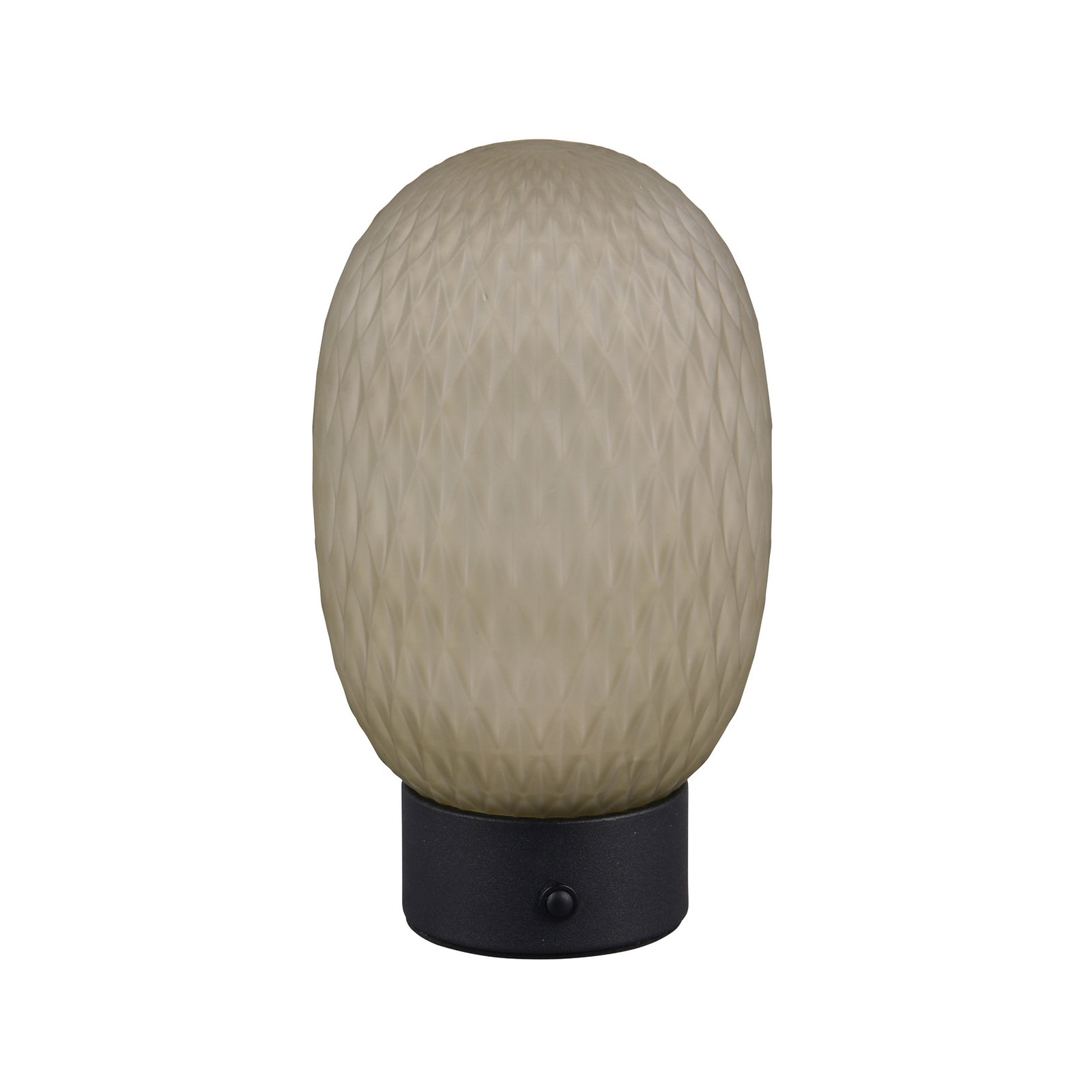 LED oppladbar bordlampe Facette grønt glass dimbar H20,5 cm detalj av glass