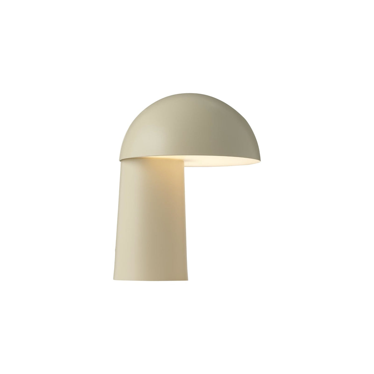 LED oppladbar bordlampe Faye dimbar beige Ø17 cm nærbilde