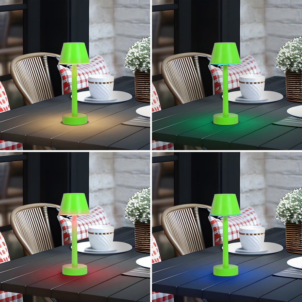 Bryter på LED oppladbar bordlampe Gaja grønn RGBW dimbar IP44