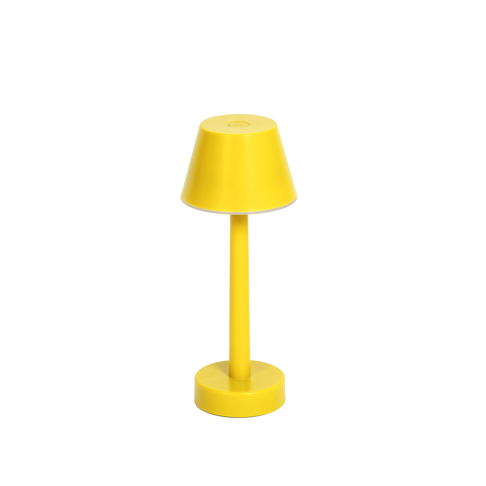 LED oppladbar bordlampe Gaja gul RGBW dimbar IP44 montert på bord