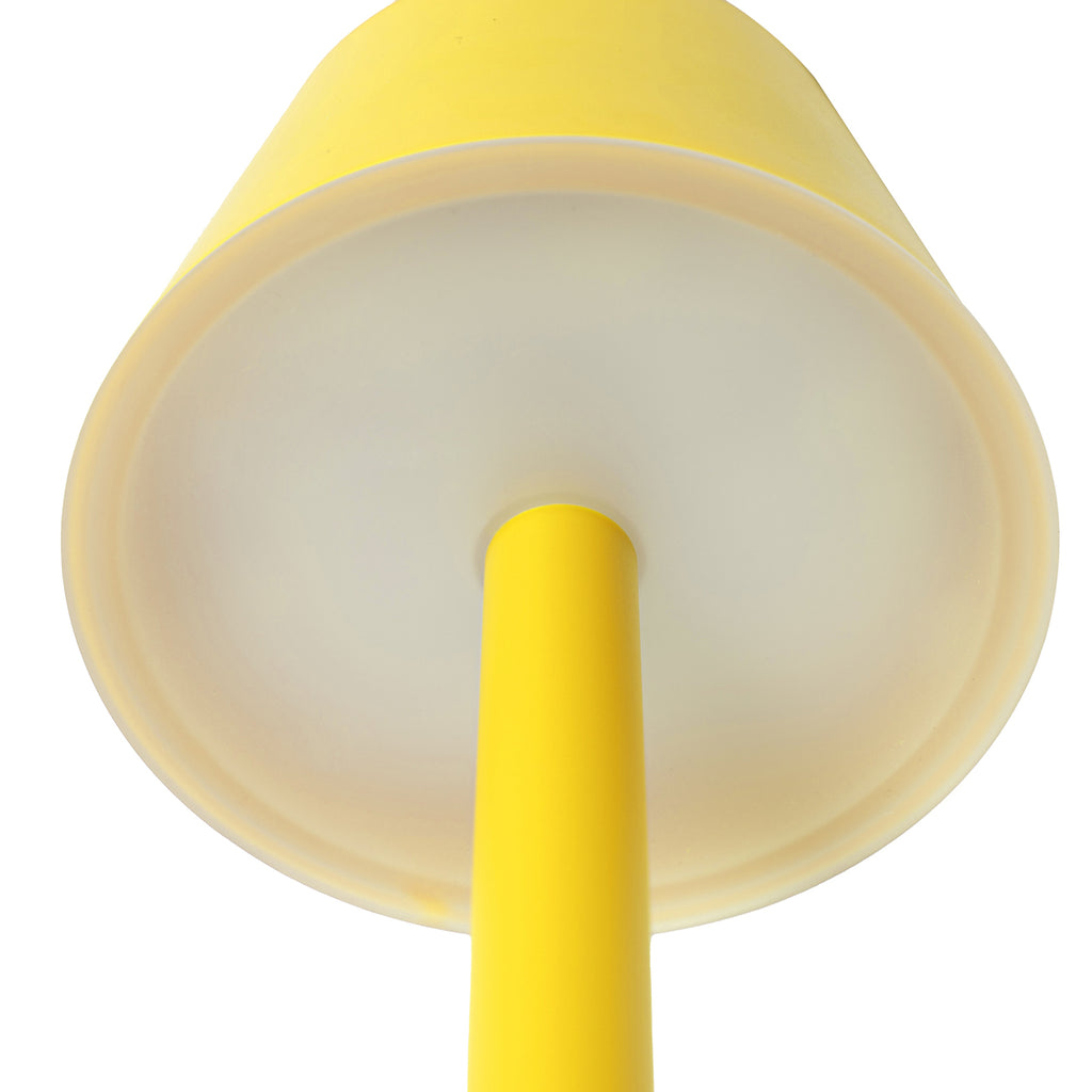 Sideprofil av LED oppladbar bordlampe Gaja gul RGBW dimbar IP44