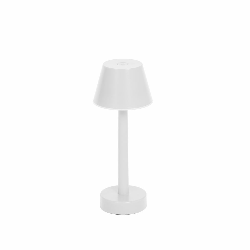 LED oppladbar bordlampe Gaja hvit RGBW dimbar IP44 forfra