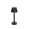 LED oppladbar bordlampe Gaja svart RGBW dimbar IP44 forfra