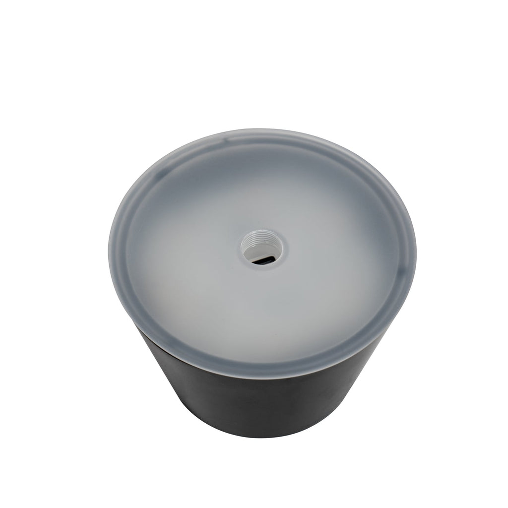 Oversikt av LED oppladbar bordlampe Gaja svart RGBW dimbar IP44