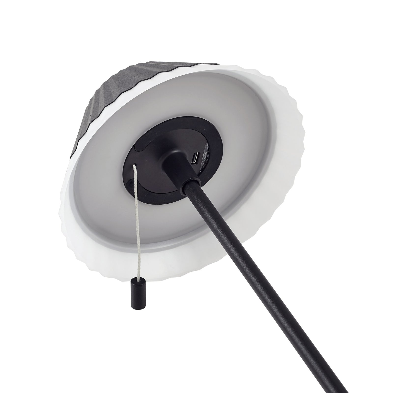 LED oppladbar bordlampe Ilvi aluminium CCT IP54 materialdetaljer