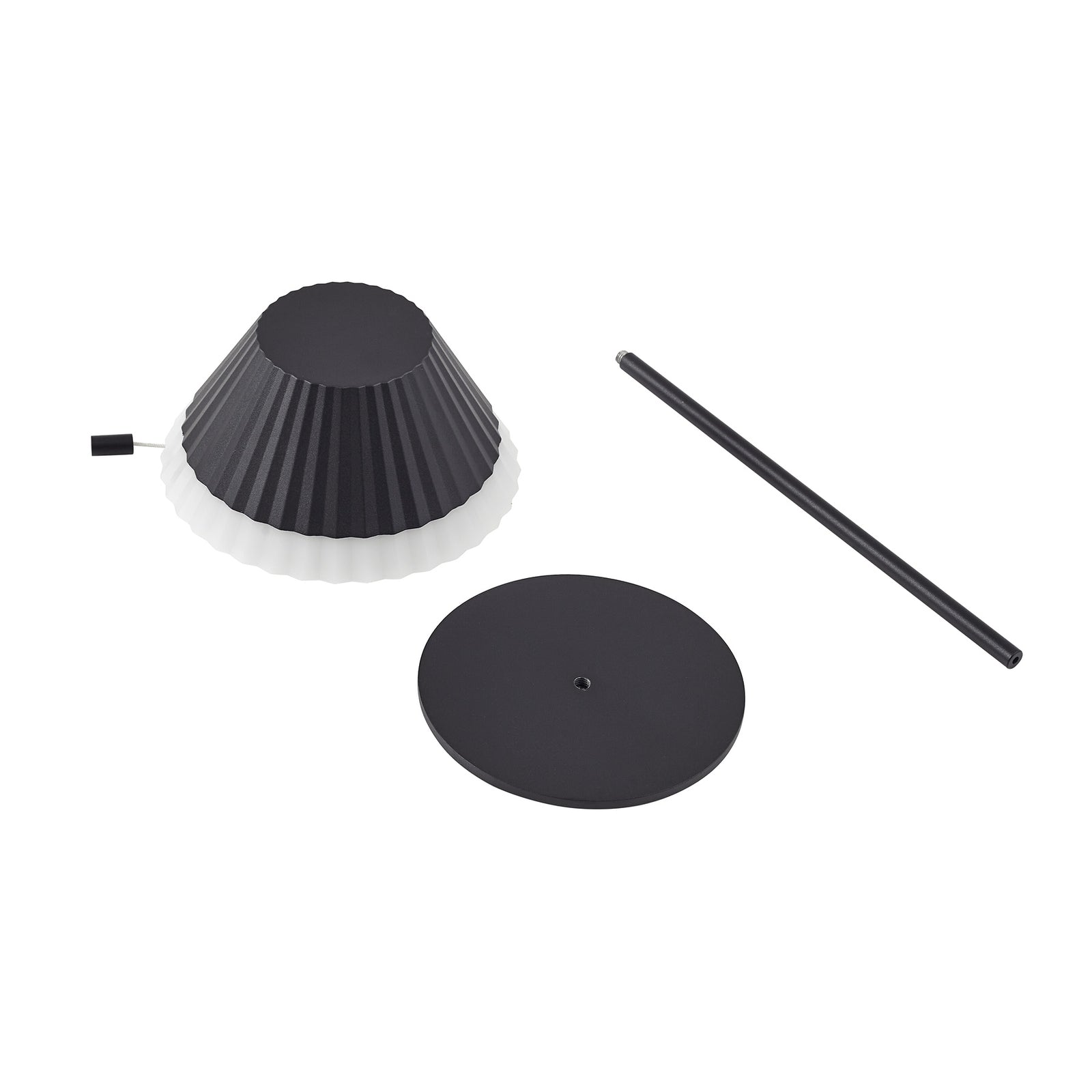 LED oppladbar bordlampe Ilvi aluminium CCT IP54 komplett sett