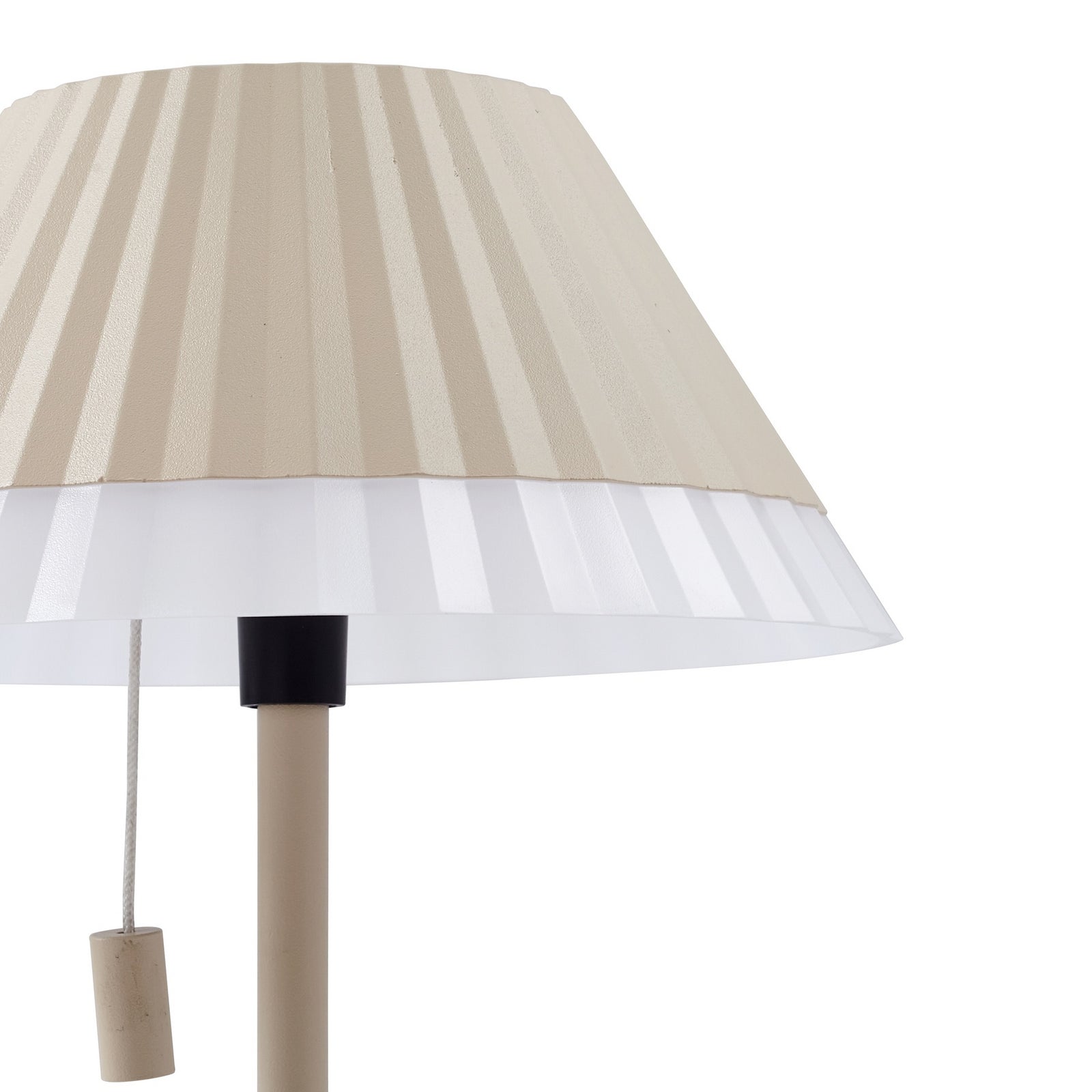 LED oppladbar bordlampe Ilvi beige aluminium Ø17,5 cm CCT IP54 - Lindby