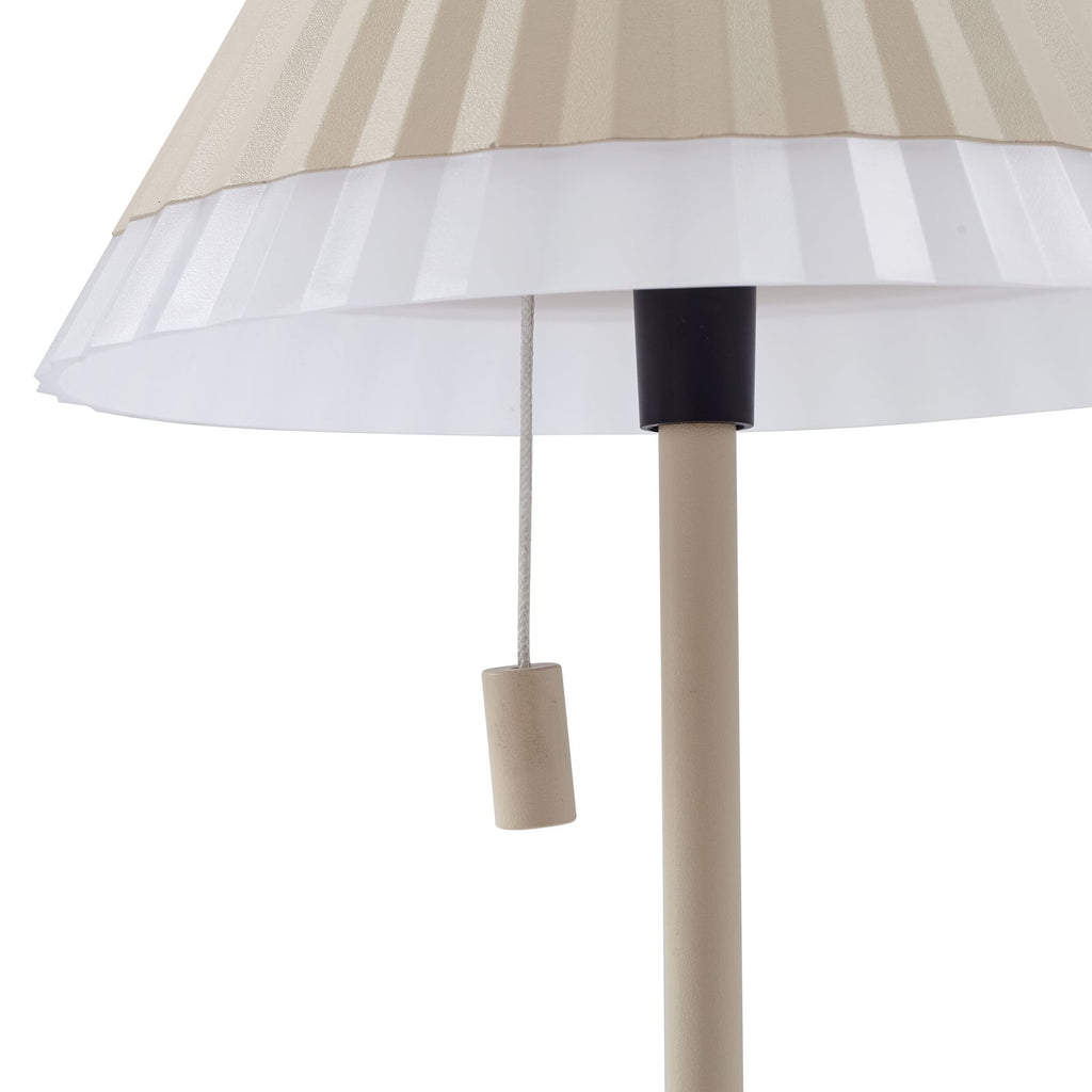 LED oppladbar bordlampe Ilvi beige aluminium Ø17,5 cm CCT IP54 - Lindby