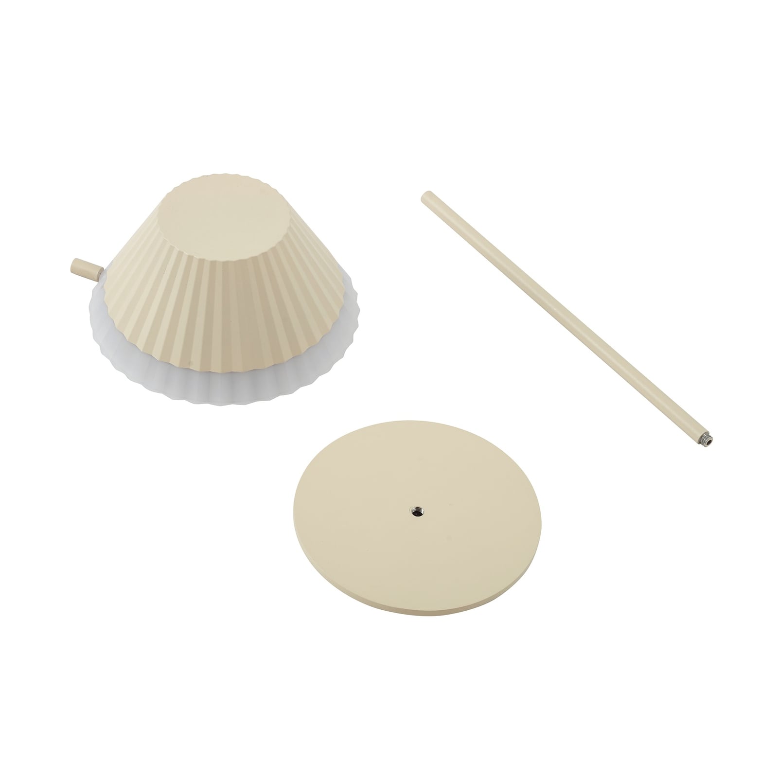 LED oppladbar bordlampe Ilvi beige aluminium Ø17,5 cm CCT IP54 - Lindby