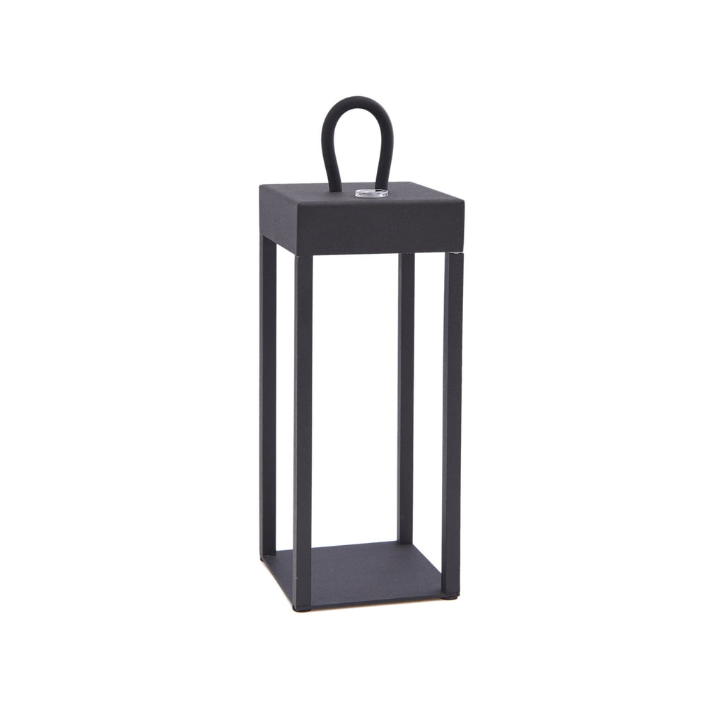 LED oppladbar bordlampe Iruna svart metall dimbar 27 cm montert på bord