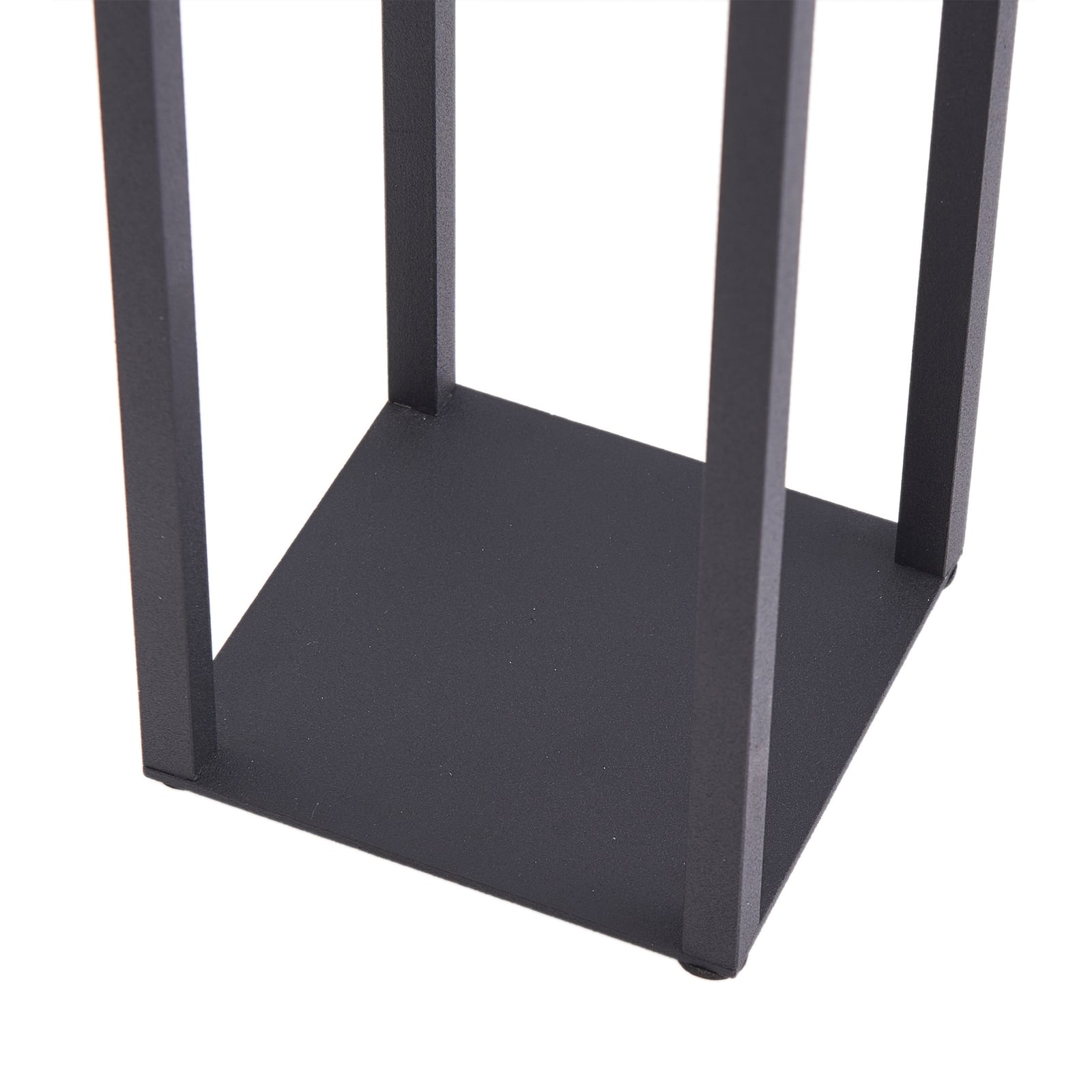 LED oppladbar bordlampe Iruna svart metall dimbar 27 cm på terrasse