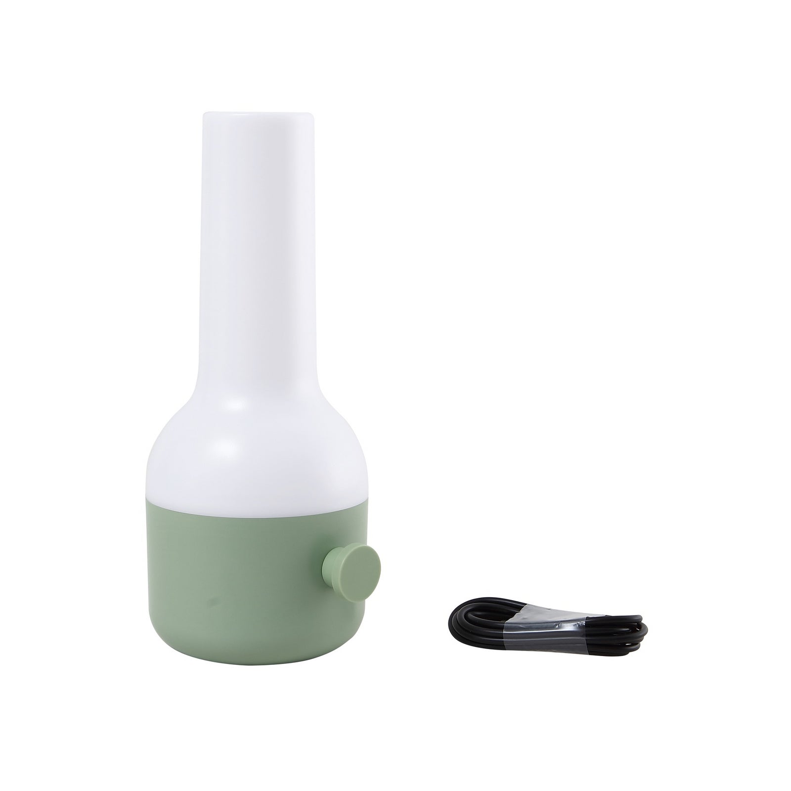 LED oppladbar bordlampe Isaline grønn dimbar IP44 H24 cm pakket levert