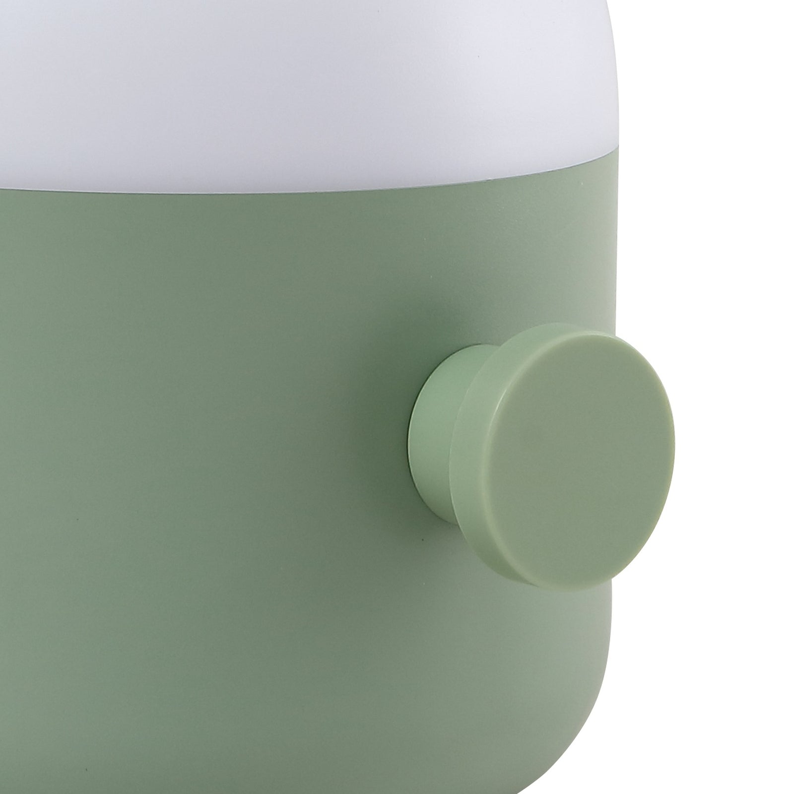 LED oppladbar bordlampe Isaline grønn dimbar IP44 H24 cm sideprofil
