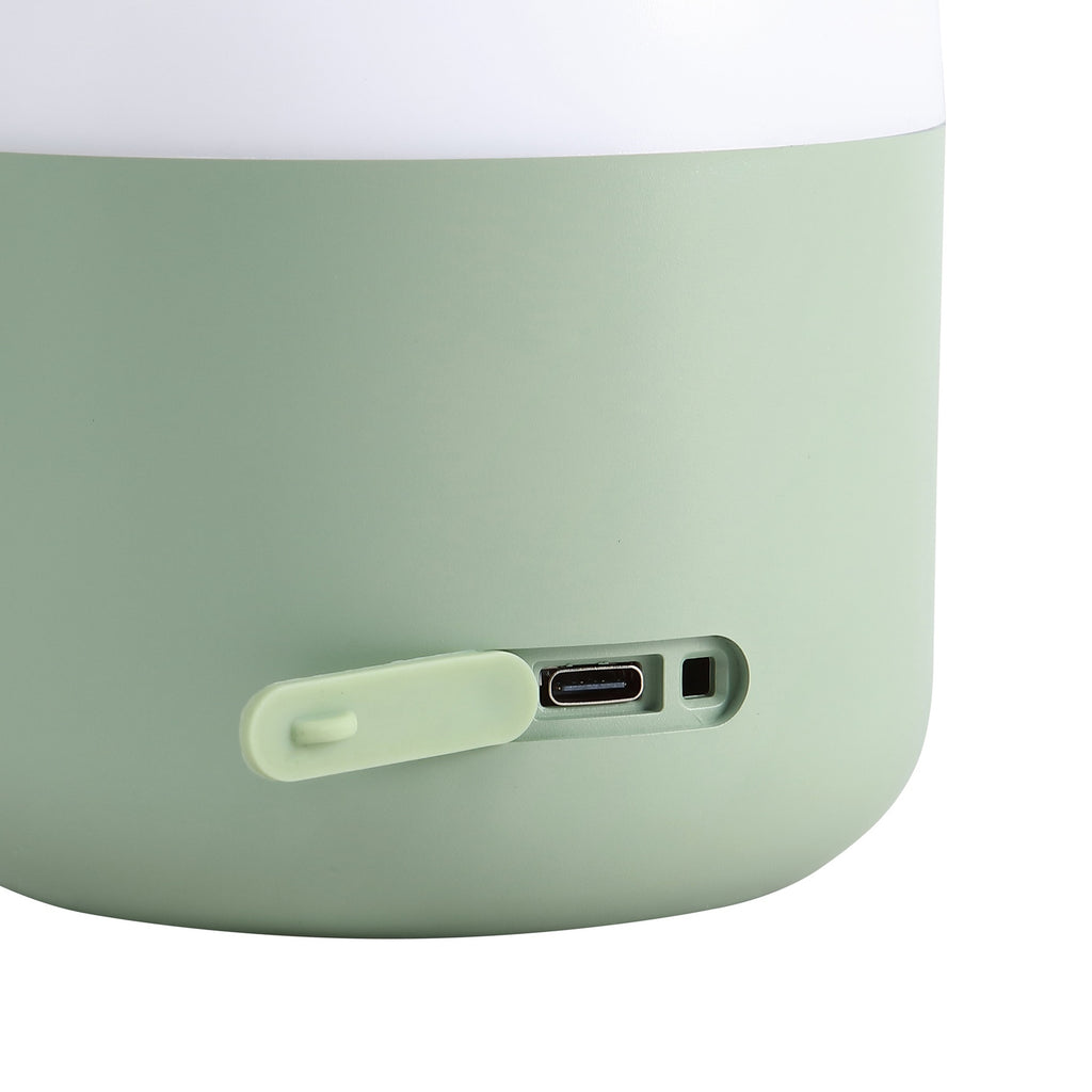 LED oppladbar bordlampe Isaline grønn dimbar IP44 H24 cm batteriindikator