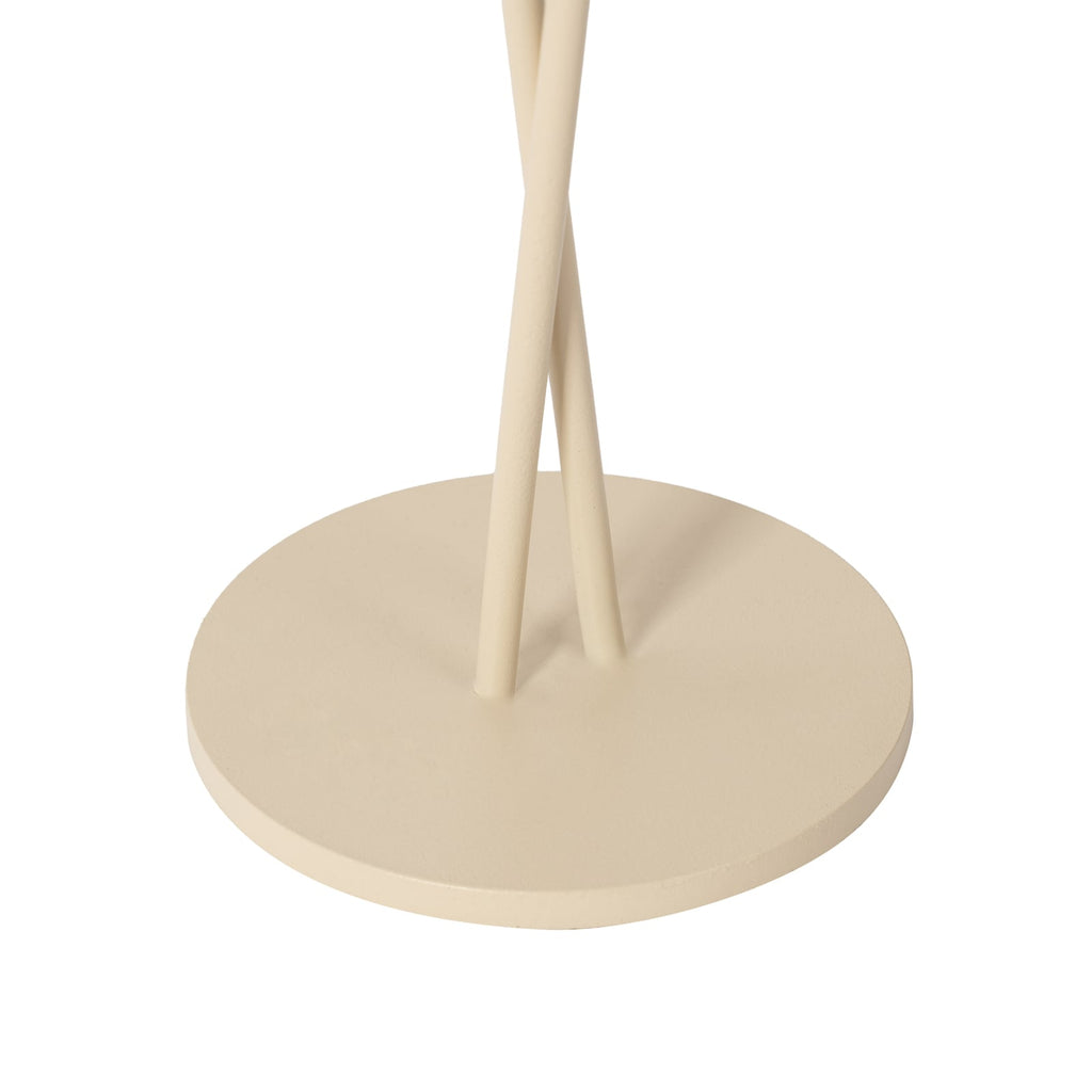 LED oppladbar bordlampe Janea Cross beige metall med dempet lys
